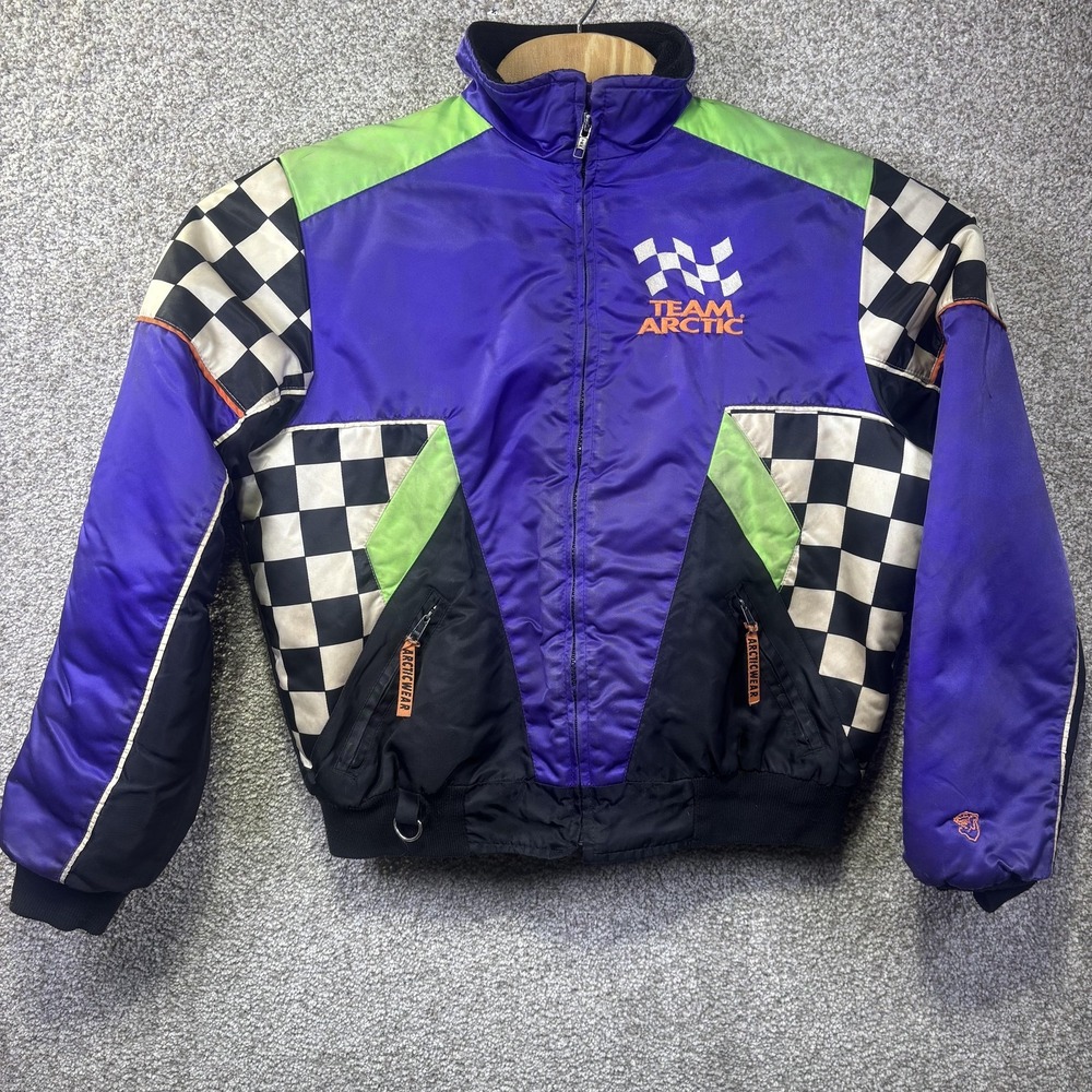 Vintage Arcticwear Jacket Youth XL 16 Multicolor Team Arctic Race Ski USA Winter